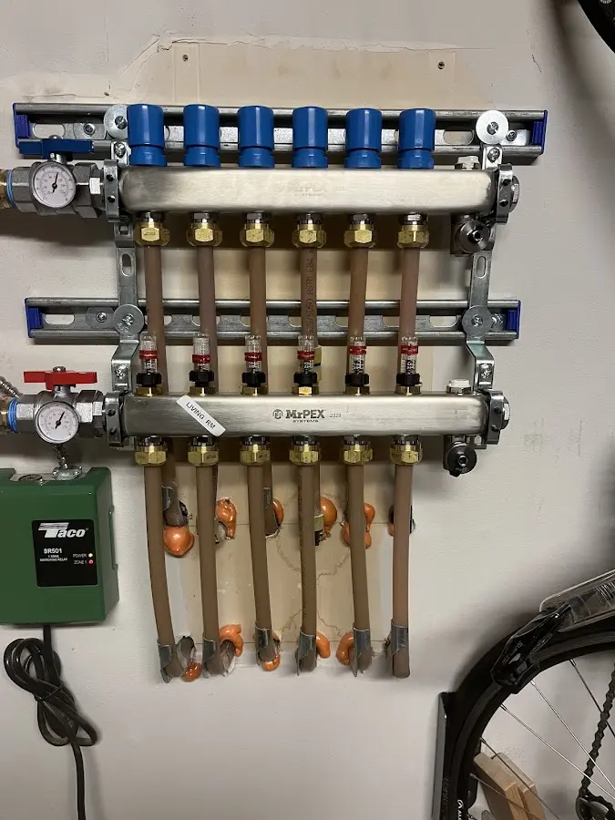 Plumber performing Gas Leak Detection at a residential property in Carlyle